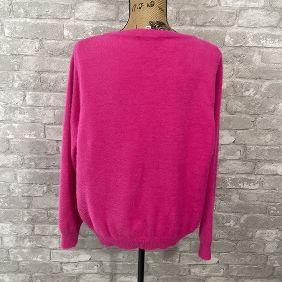 Nanette Lepore Pink Fuzzy Cardigan - Picture 4 of 6